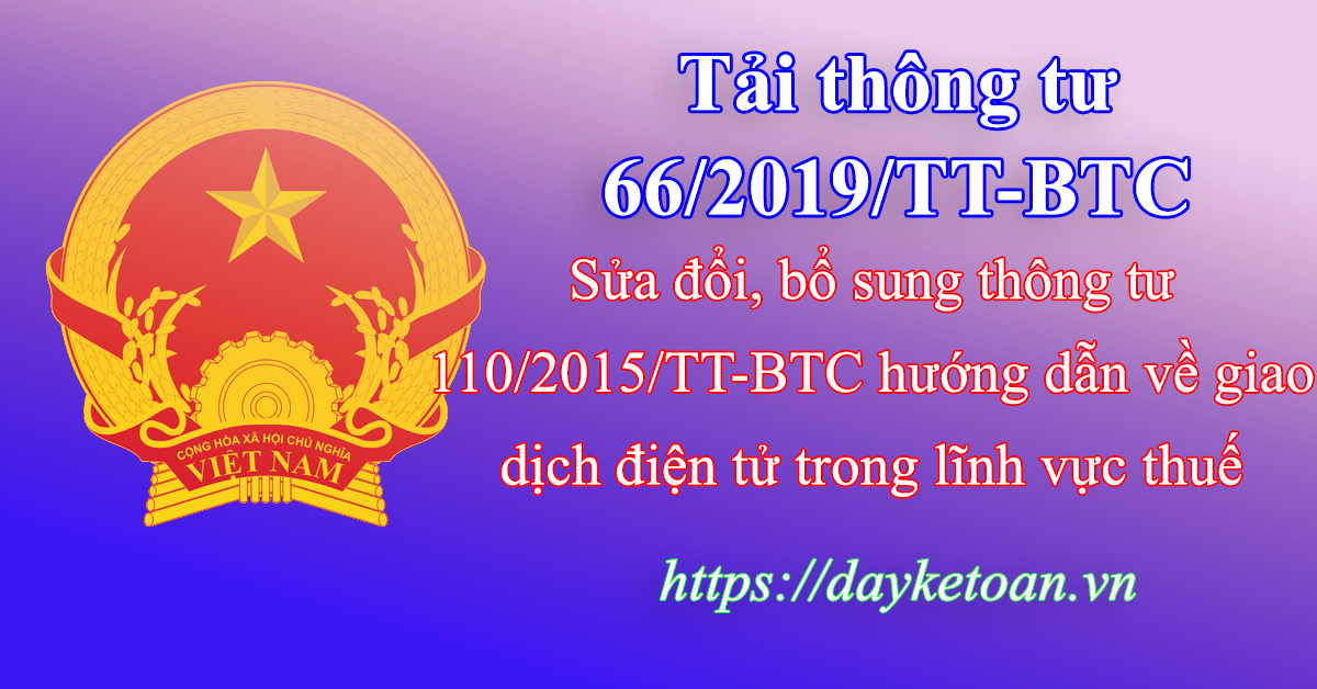 tải thông tư 66/2019/tt-btc 